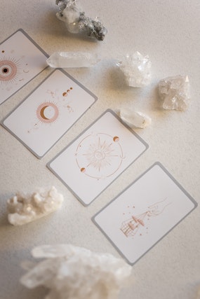 Tarot Cards with Crystals